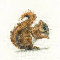 Mega Sale Red Squirrel Cross Stitch Kit by Heritage Crafts