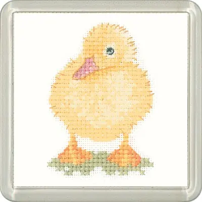 Duckling Cross Stitch Coaster Kit by Heritage Crafts Price Drop