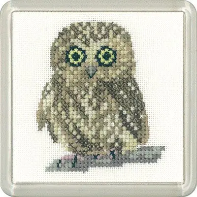 Latest Owl Cross Stitch Coaster Kit by Heritage Crafts