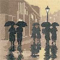 Free Shipping Brollies Cross Stitch Kit by Heritage Crafts