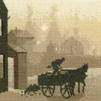 New Arrival The Coalman Cross Stitch Kit by Heritage Crafts