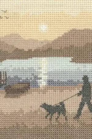 Sunset Stroll Cross Stitch Kit by Heritage Crafts Big Sale