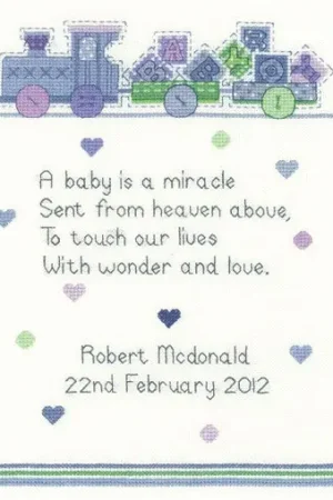 Affordable Baby Boy Cross Stitch Kit by Heritage Crafts