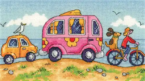 Crafted Are We There Yet Cross Stitch Kit by Heritage Crafts