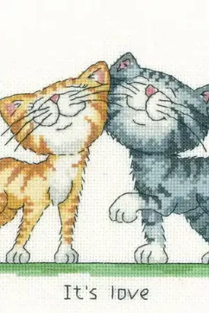 Its Love Cross Stitch Kit by Heritage Crafts Hot Picks