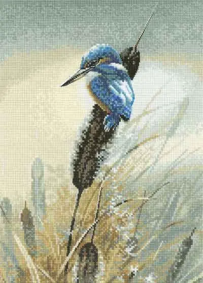 Little Fisher Cross Stitch Kit by Heritage Crafts Crafted