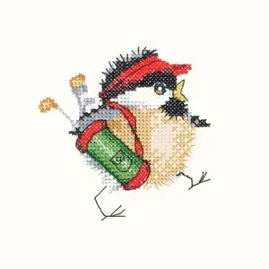 Hassle-Free Returns Golfing Chick Cross Stitch Kit by Heritage Crafts