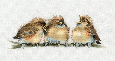 Threes a Crowd Cross Stitch Kit by Heritage Crafts Clearance