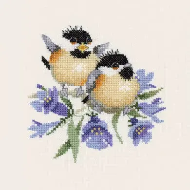 Bluebell Chick Chat Cross Stitch Kit by Heritage Crafts Worldwide Shipping