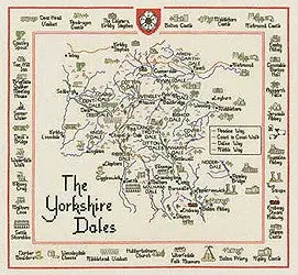 One Day Deal Yorkshire Dales Map Cross Stitch Kit by Heritage Crafts