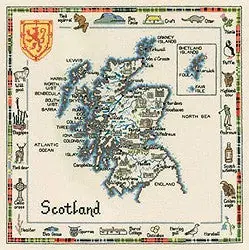 Map of Scotland Cross Stitch Kit by Heritage Crafts Editor’s Pick