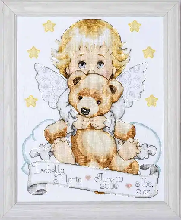 Angel Birth Sampler Cross Stitch Kit By Design Works In Demand