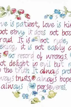 Special Discount Love is Patient Sampler Printed Cross Stitch Kit by Janlynn