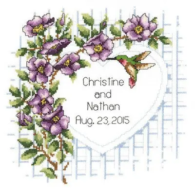 Weekend Sale Garden Trellis Wedding Sampler Cross Stitch Kit by Janlynn
