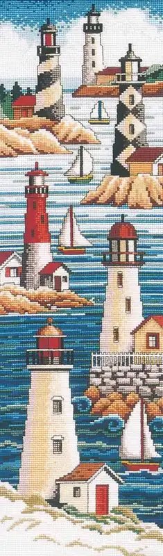 Lighthouses Cross Stitch Kit by Janlynn Top Rated