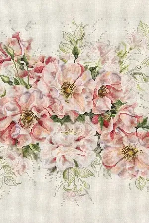 Garden Roses Cross Stitch Kit by Janlynn Original