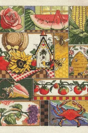 Fast Shipping Summer Montage Cross Stitch Kit by Janlynn