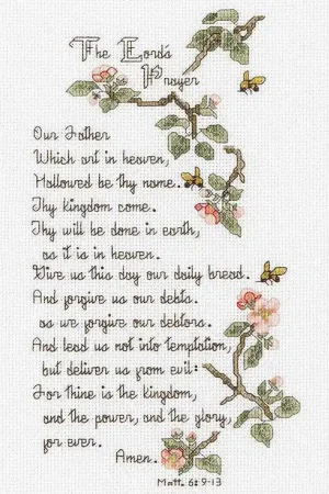 Express Delivery The Lords Prayer Cross Stitch Kit by Janlynn