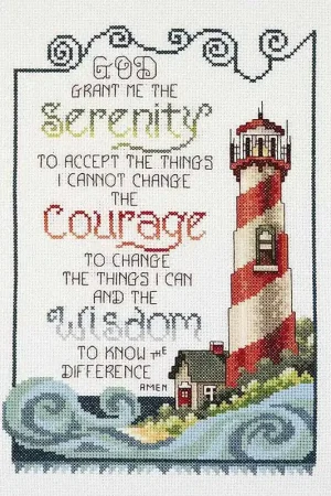 Serenity Lighthouse Cross Stitch Kit by Janlynn Professional Grade