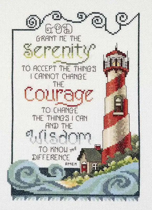Serenity Lighthouse Cross Stitch Kit by Janlynn Professional Grade