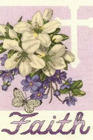 Shop Now Faith Cross Stitch Kit by Janlynn