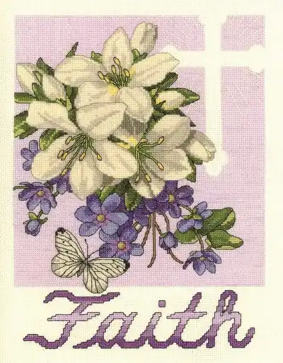 Shop Now Faith Cross Stitch Kit by Janlynn