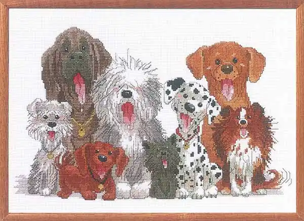 Dogs of Duckport Cross Stitch Kit by Janlynn Luxury