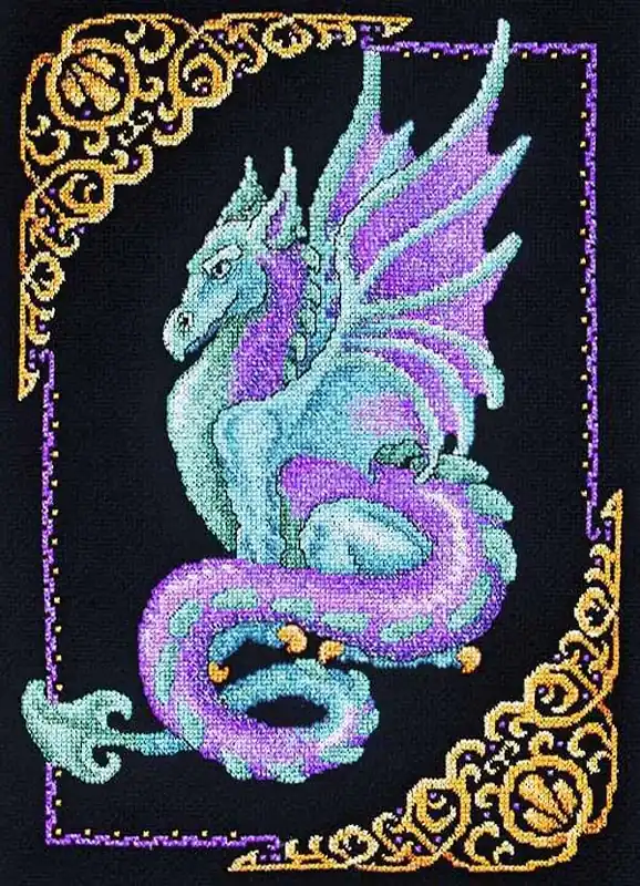Mythical Dragon Cross Stitch Kit by Janlynn One Day Deal