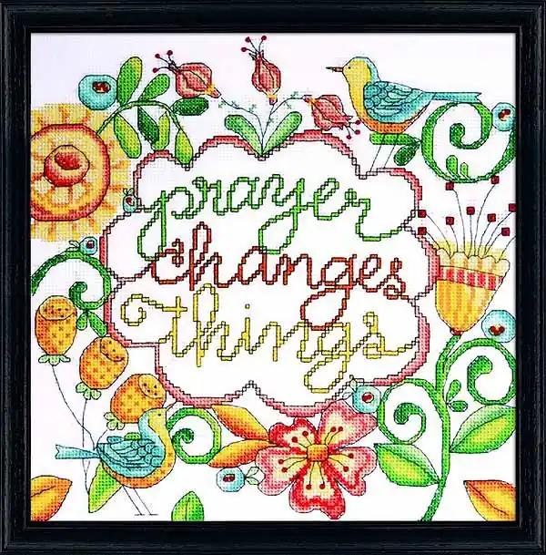 Prayer Cross Stitch Kit by Design Works Trusted Brand