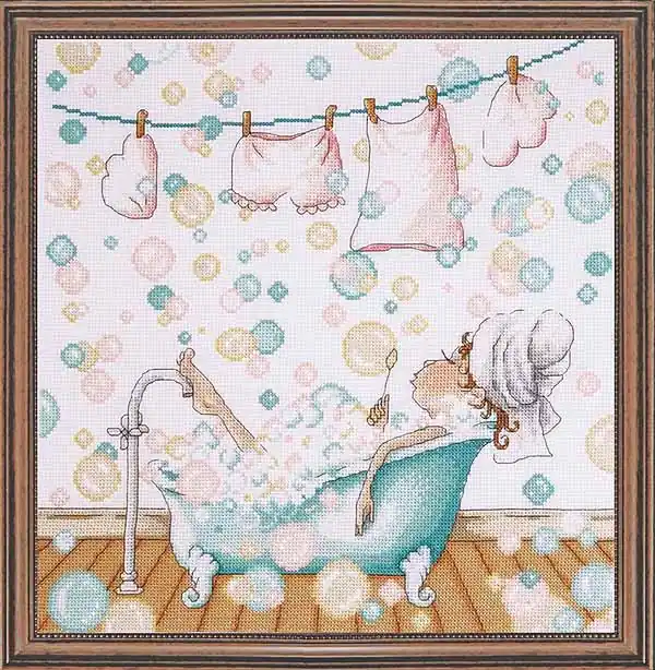 Editor’s Pick Blowing Bubbles Cross Stitch Kit by Design Works