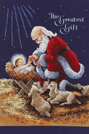 Get Yours Kneeling Santa Cross Stitch Kit by Janlynn