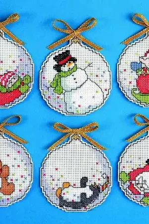 Authentic Bubbles Ornaments Cross Stitch Kit by Design Works