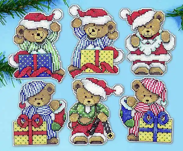 Little Christmas Bears Ornaments Cross Stitch Kit by Design Works Limited Edition
