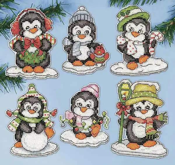 Penguins Ornaments Cross Stitch Kit by Design Works Hot Picks