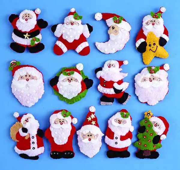 Lots of Santas Felt Applique Kit by Design Works Brand New