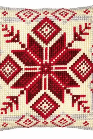 Seasonal Sale Geometric Pattern Printed Cross Stitch Cushion Kit by Vervaco