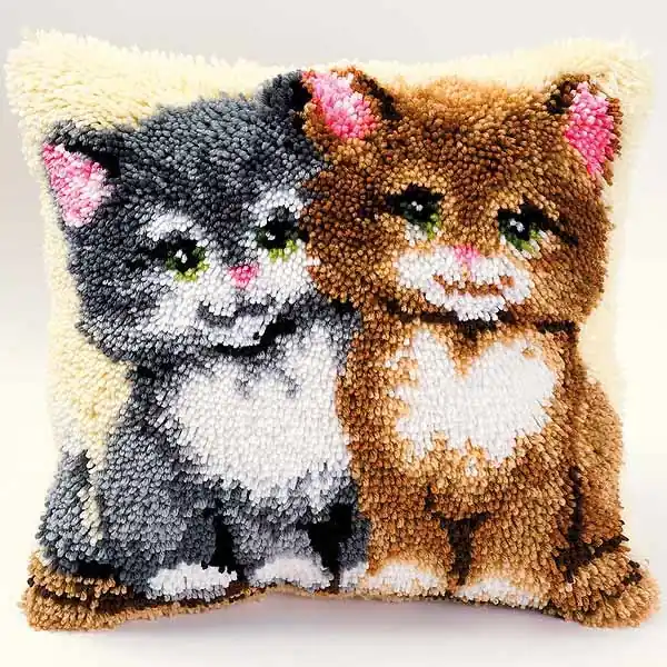 Wholesale Kittens Latch Hook Cushion Kit By Vervaco