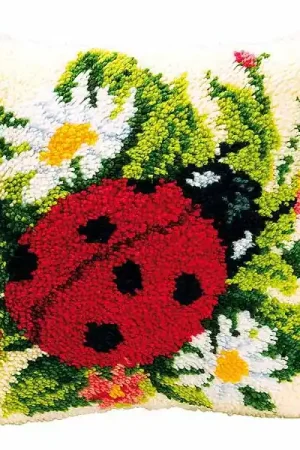 Weekend Sale Ladybird Latch Hook Cushion Kit By Vervaco