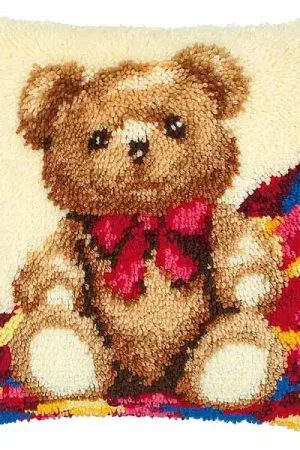 Professional Grade Teddy Latch Hook Cushion Kit By Vervaco