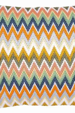 Zig Zag Long Stitch Cushion Kit By Vervaco Final Sale