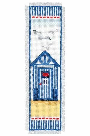 Bulk Order Beach Hut Bookmark Cross Stitch Kit By Vervaco