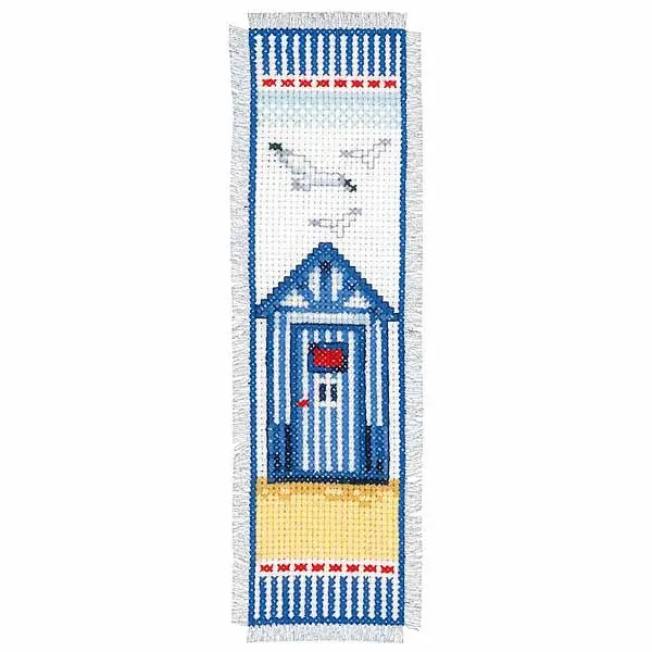 Bulk Order Beach Hut Bookmark Cross Stitch Kit By Vervaco