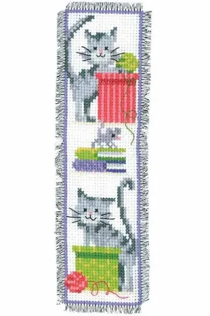 Bulk Order Cats Bookmark Cross Stitch Kit By Vervaco