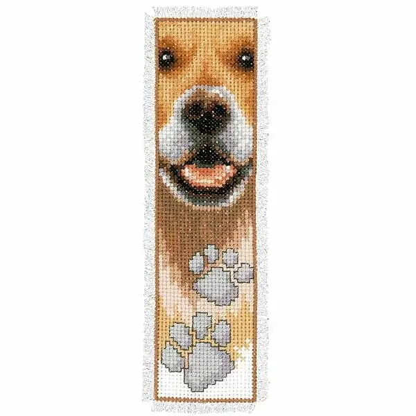 One Day Deal Dog Paws Bookmark Cross Stitch Kit By Vervaco