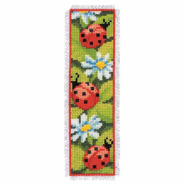 Ladybirds Bookmark Cross Stitch Kit By Vervaco Final Sale
