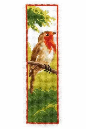 Robin Bookmark Cross Stitch Kit By Vervaco Genuine
