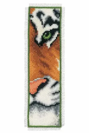 Tiger Bookmark Cross Stitch Kit By Vervaco Direct From Factory