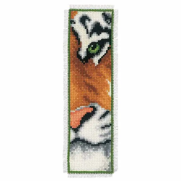 Tiger Bookmark Cross Stitch Kit By Vervaco Direct From Factory