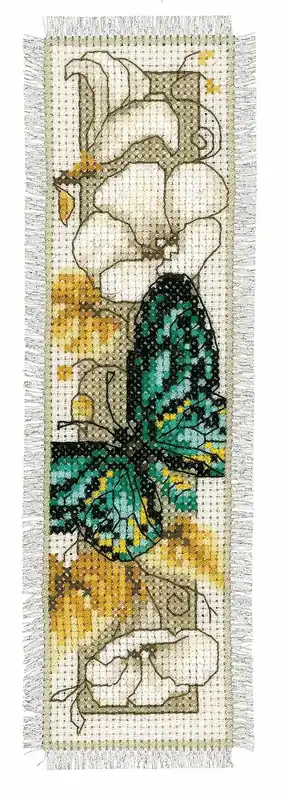 Blue Butterfly Bookmark Cross Stitch Kit By Vervaco Mega Sale