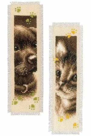 Cat and Dog Bookmark Cross Stitch Kit By Vervaco Fan Favorite